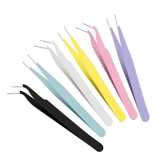 Stainless Steel Tweezers Jewelry Making Tools DIY Epoxy Resin Mold Tools Color Tweezers Kits Handmade Jewelry Accessories